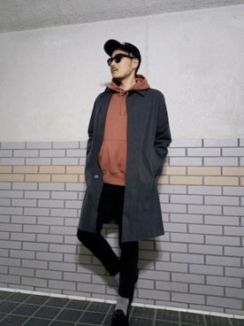 「やっぱりストリートが好き」｜「アイテム（ステンカラーコート）」を使った、maxis00174さん（メンズ・175cm）の冬コーディネート