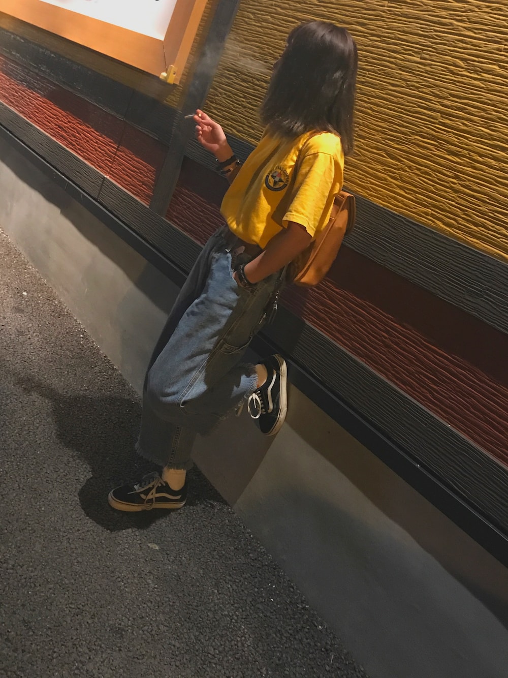 「古着、used、アパレル、Ralph Lauren」｜「POLO SPORTSのアイテム（Tシャツ/カットソー、イエロー系）」を使った、yucarさん（レディース・150cm）の夏コーディネートの1枚目の写真