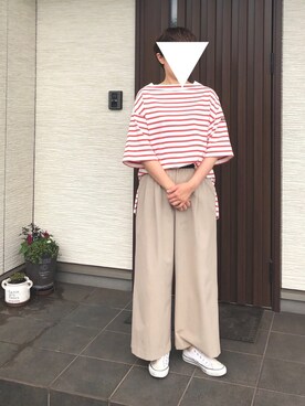 「LUCA（ルカ）のアイテム（パンツ）」を使った、ぐっさんさん（レディース・166cm）の秋コーディネート