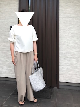 「malla（マーラ）のアイテム」を使った、ぐっさんさん（レディース・166cm）の夏コーディネート