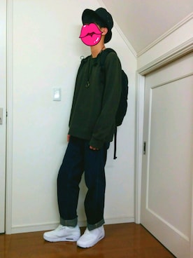 「Alpha Industries（アルファインダストリーズ）のアイテム（帽子）」を使った、ryoryo0809さん（メンズ・180cm）の春コーディネート