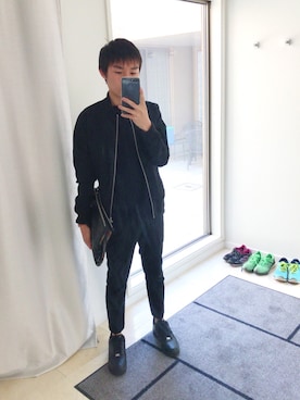 「TOPMAN（トップマン）のアイテム（ブルゾン）」を使った、NICOCHANさん（メンズ・168cm）の春コーディネート