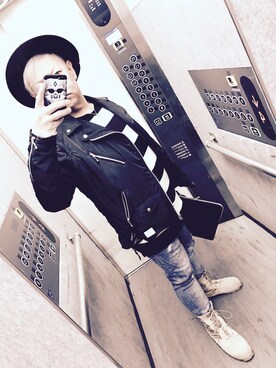「MARCELO BURLON（マルセロ・バーロン）のアイテム（財布/小物）」を使った、xxsatoru666xxさん（メンズ・165cm）の冬コーディネート