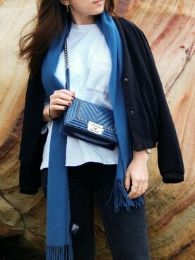 「chanel」｜「アイテム（ブルゾン）」を使った、laboratorypostさん（レディース・155cm）の秋コーディネート