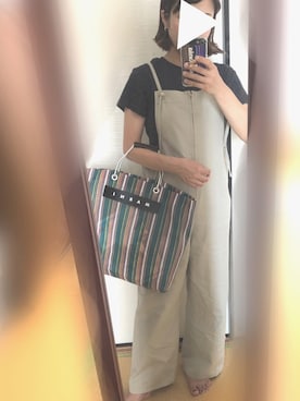 「plage（プラージュ）のアイテム（サロペット/オーバーオール）」を使った、てむ✱✱さん（レディース・149cm）の夏コーディネート