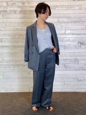 「qualite（カリテ）のアイテム（ジャケット/アウター）」を使った、NANAさん（レディース・163cm）の春コーディネート