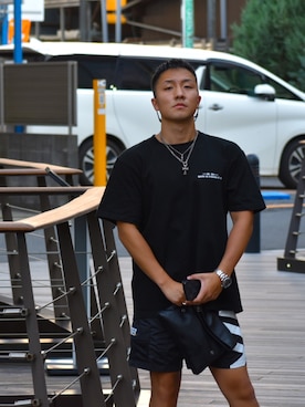 「NIKE SB（ナイキエスビー）のアイテム（パンツ）」を使った、müshさん（メンズ・170cm）の夏コーディネート