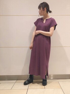 「ワッフルワンピース」｜harumi ootukaさん（レディース・153cm）の夏コーディネート