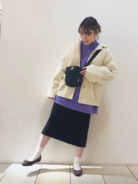 「w closet」｜「アイテム（ブルゾン）」を使った、harumi ootukaさん（レディース・153cm）の秋コーディネート