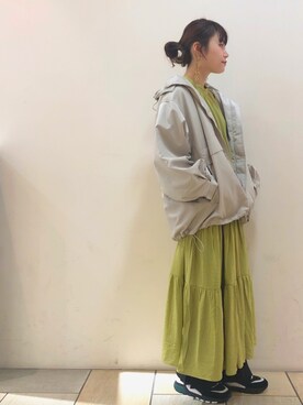 「PUMA」｜「アイテム（マウンテンパーカー）」を使った、harumi ootukaさん（レディース・153cm）の冬コーディネート