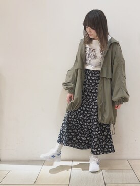 「w closet（ダブルクローゼット）のアイテム（その他アウター）」を使った、harumi ootukaさん（レディース・153cm）の春コーディネート