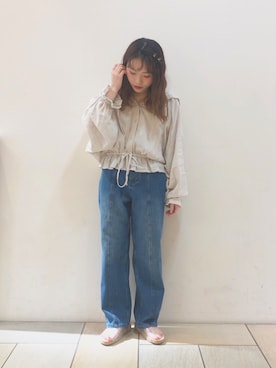 「クリアサンダル」｜「アイテム（その他アウター）」を使った、harumi ootukaさん（レディース・153cm）の春コーディネート