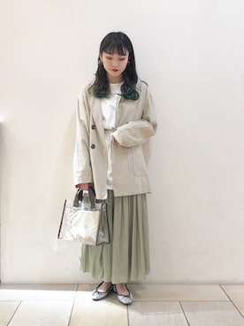「alleybywcloset」｜「アイテム（ジャケット/アウター）」を使った、harumi ootukaさん（レディース・153cm）の春コーディネート