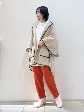 「w closet（ダブルクローゼット）のアイテム（その他アウター）」を使った、harumi ootukaさん（レディース・153cm）の秋コーディネート