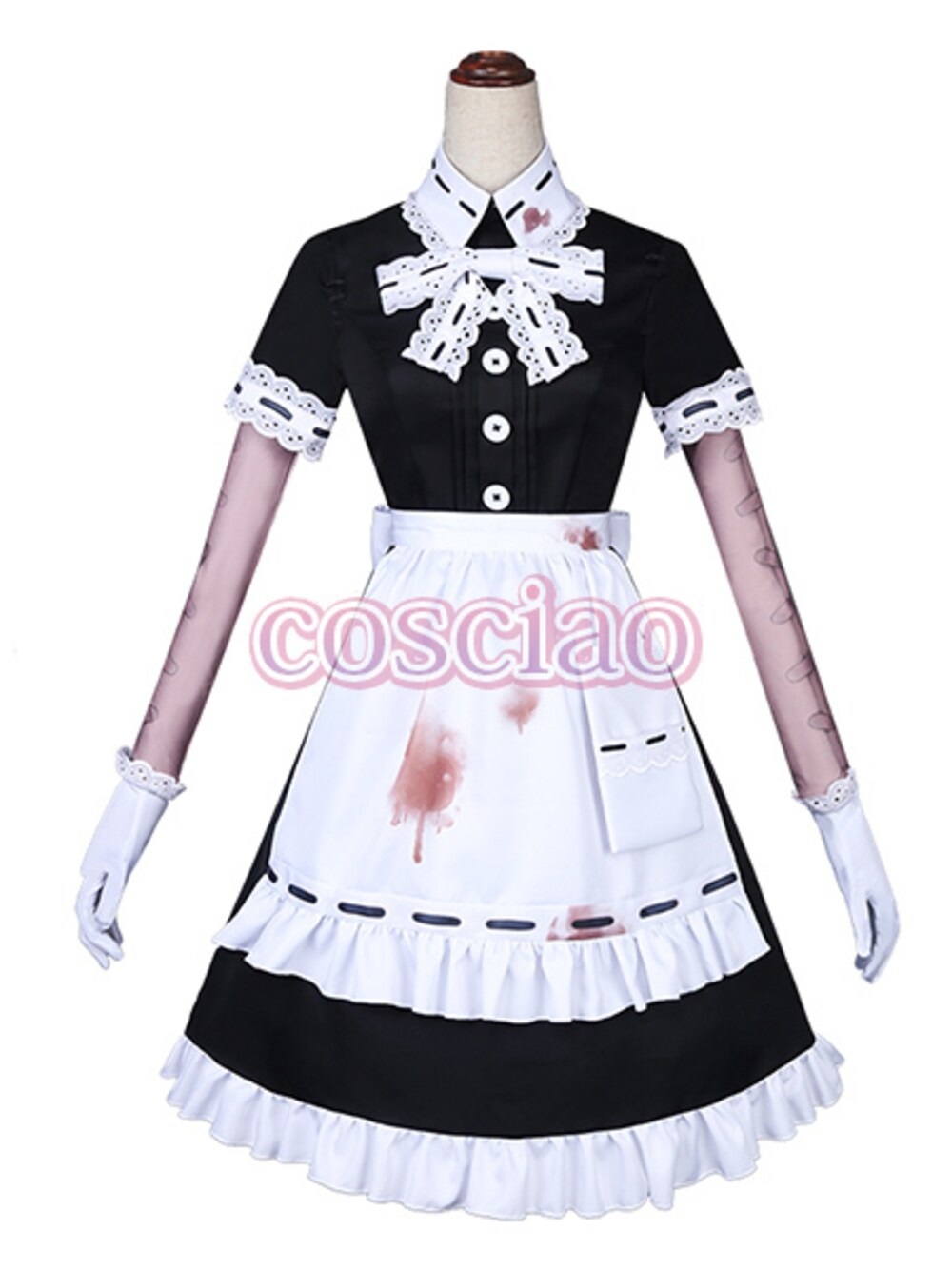 「ハロウィン、コスプレ、メイド服、コスプレ衣装、第五人格」｜「第五人格 医師 メイド服 コスプレ衣装 一周年記念衣装 Identity V 通販 かわいい（ワンピース、ブラック系）」を使った、茶緒さん（レディース・167cm）の夏コーディネートの1枚目の写真