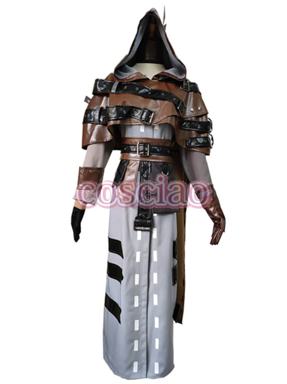 「ハロウィン、コスプレ、コスチューム、占い師、コスプレ衣装、第五人格、IdentityV」｜「占い師 束縛者 第五人格 コスプレ衣装 通販 ハロウィン イベント仮装衣装（つなぎ/オールインワン、ブラウン系）」を使った、茶緒さん（レディース・167cm）の秋コーディネートの1枚目の写真