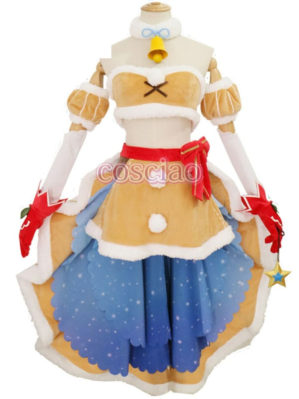 「クリスマス、コスプレ、サンタコス、白猫プロジェクト、レム、リゼロ」｜「白猫プロジェクト×リゼロ コラボ レム コスプレ衣装 かわいい サンタ服（チューブトップ、ブラウン系）」を使った、茶緒さん（レディース・167cm）の春コーディネートの1枚目の写真