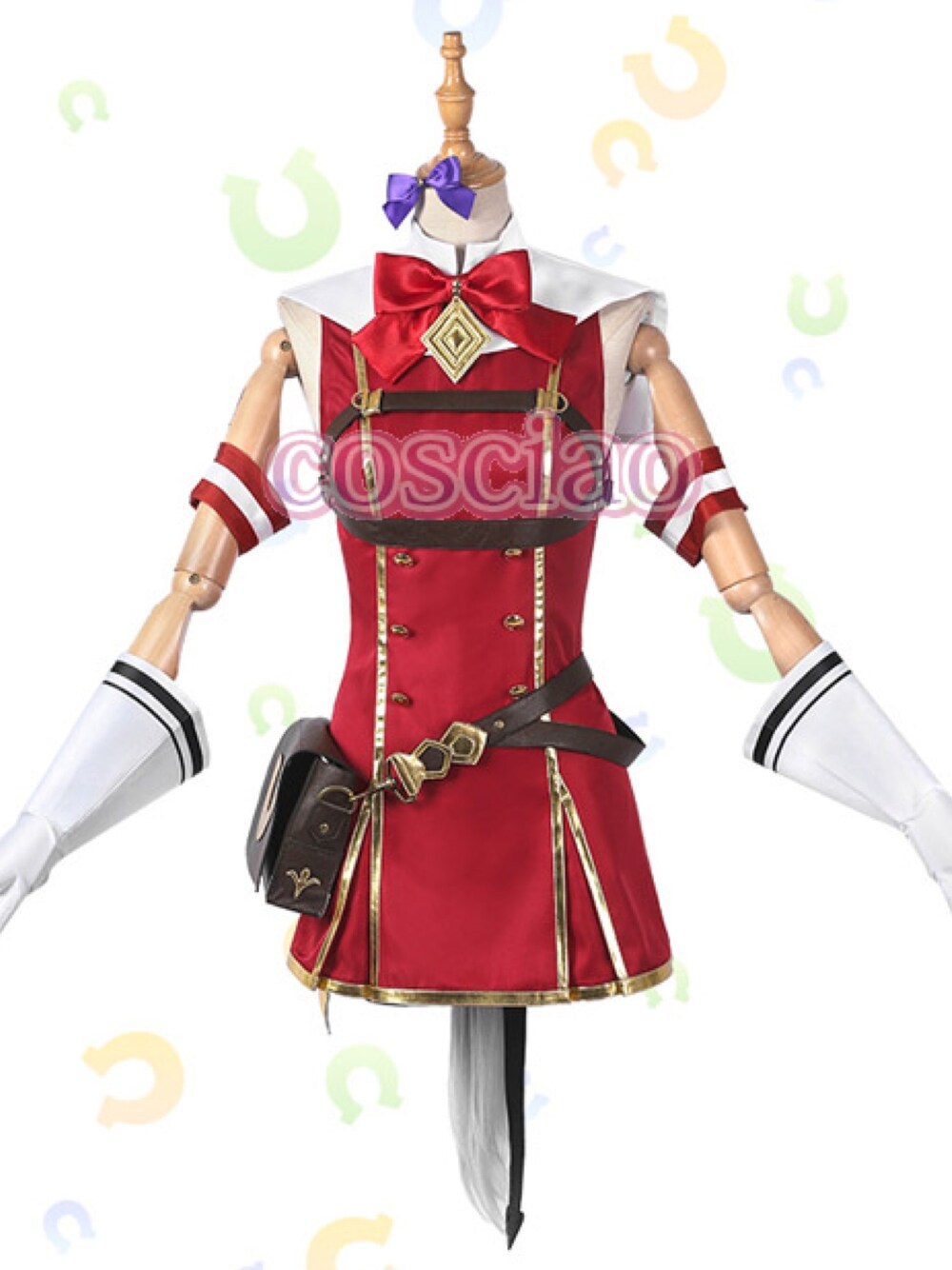「ウマ娘、ゴールドシップ、コスプレ、勝負服、イベント」｜「cosciaoのアイテム（ワンピース、レッド系）」を使った、茶緒さん（レディース・167cm）の春コーディネートの1枚目の写真