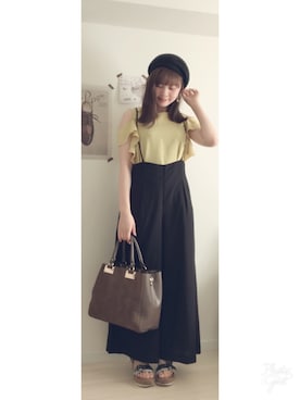 「COCO DEAL（ココディール）のアイテム（帽子）」を使った、𝐌  さん（レディース・159cm）の夏コーディネート