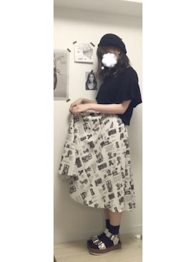 「COCO DEAL（ココディール）のアイテム（帽子）」を使った、𝐌  さん（レディース・159cm）の夏コーディネート