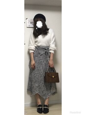 「COCO DEAL（ココディール）のアイテム（帽子）」を使った、𝐌  さん（レディース・159cm）の秋コーディネート
