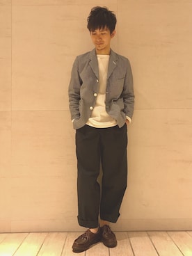 「HAVERSACK（ハバーザック）のアイテム（その他アウター）」を使った、uedamitsuruさん（メンズ・168cm）の春コーディネート