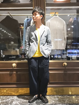 「FERNAND LEATHER（フェルナンドレザー）のアイテム（その他シューズ）」を使った、uedamitsuruさん（メンズ・168cm）の春コーディネート