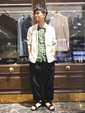 「NANO universe（ナノユニバース）のアイテム（アクセサリー）」を使った、uedamitsuruさん（メンズ・168cm）の夏コーディネート