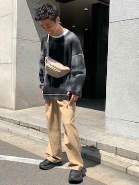 「PUBLIC TOKYO（パブリックトウキョウ）のアイテム（スウェット）」を使った、koyohara77tokyobaseさん（メンズ・170cm）の春コーディネート