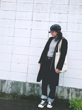 「インディゴデニム」｜「アイテム（その他アウター）」を使った、みやたさん（レディース・154cm）の秋コーディネート