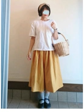 「SCROLLのアイテム」を使った、みやたさん（レディース・154cm）の秋コーディネート
