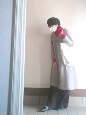 「SCROLLのアイテム」を使った、みやたさん（レディース・154cm）の秋コーディネート