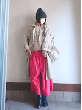 「VANS（バンズ）のアイテム（バックパック/リュック）」を使った、みやたさん（レディース・154cm）の冬コーディネート