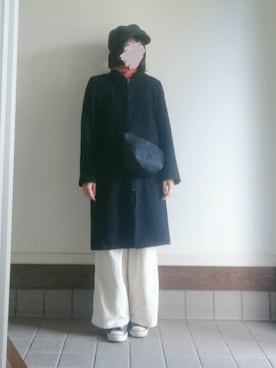 「KEITH（キース）のアイテム」を使った、みやたさん（レディース・154cm）の冬コーディネート