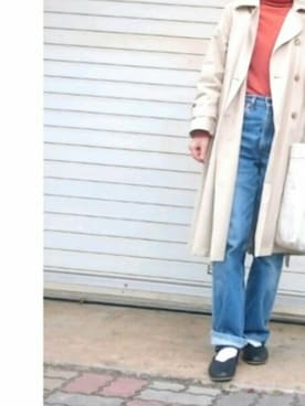 「KEITH（キース）のアイテム」を使った、みやたさん（レディース・154cm）の冬コーディネート