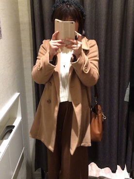 「Honeys（ハニーズ）のアイテム（ダウンジャケット/コート）」を使った、さなりんさん（レディース・163cm）の冬コーディネート