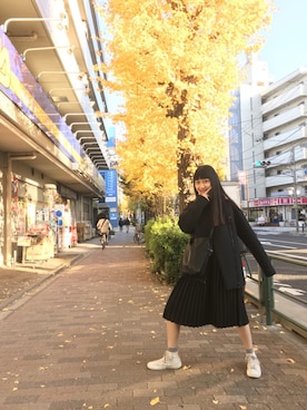 「OPENING CEREMONY（オープニングセレモニー）のアイテム（ジャケット/アウター）」を使った、ステイシーさん（レディース・159cm）の秋コーディネート