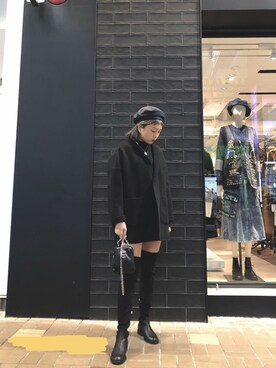 「initial（イニシャル）のアイテム（ダッフルコート）」を使った、Yuさん（レディース・163cm）の秋コーディネート