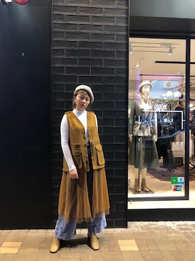 「initial（イニシャル）のアイテム（ジャケット/アウター）」を使った、Yuさん（レディース・163cm）の秋コーディネート