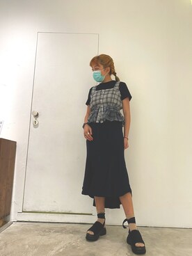 「initial（イニシャル）のアイテム（その他アウター）」を使った、Yuさん（レディース・163cm）の春コーディネート