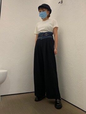 「initial（イニシャル）のアイテム（ハンチング/ベレー帽）」を使った、Yuさん（レディース・163cm）の秋コーディネート