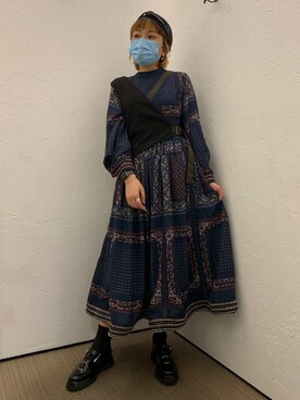 「initial（イニシャル）のアイテム（その他アウター）」を使った、Yuさん（レディース・163cm）の秋コーディネート