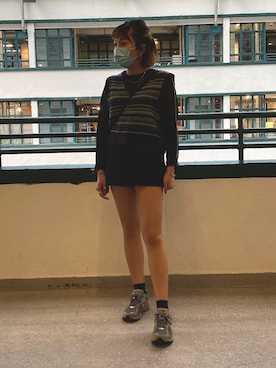 「newbalance2002」｜「アイテム（その他アウター）」を使った、Yuさん（レディース・163cm）の秋コーディネート