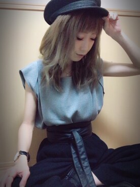「レプシィム(LEPSIM)」｜「アイテム（腕時計）」を使った、···ma···さん（レディース・159cm）の春コーディネート
