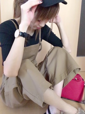 「FREE'S MART（フリーズマート）のアイテム（キャップ）」を使った、···ma···さん（レディース・159cm）の秋コーディネート