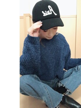 「レプシィム(LEPSIM)」｜「アイテム（キャップ）」を使った、···ma···さん（レディース・159cm）の冬コーディネート