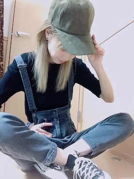 「BAYFLOW（ベイフロー）のアイテム（オールインワン・サロペット）」を使った、···ma···さん（レディース・159cm）の秋コーディネート