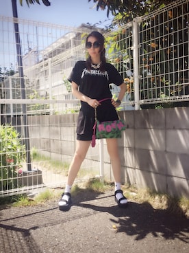 「Teva（テバ）のTeva / プラットフォーム ユニバーサル（サンダル）」を使った、ちゃけ＆まこさん（レディース・159cm）の夏コーディネート