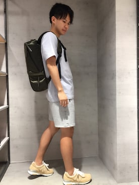 「NEW BALANCE（ニューバランス）のアイテム（雑貨/ホビー）」を使った、New Balance KYOTO FUJII DAIMARUさん（メンズ・175cm）の夏コーディネート