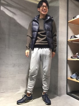 「NEW BALANCE（ニューバランス）のアイテム（ジャケット/アウター）」を使った、New Balance KYOTO FUJII DAIMARUさん（メンズ・175cm）の秋コーディネート